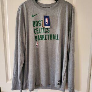 NWT Nike x NBA Boston Celtics basketball player issued shooting shirt sz XL gray